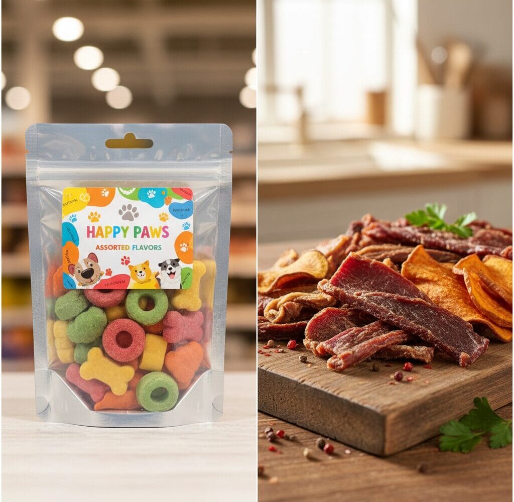 dehydrated treats vs commercial treats