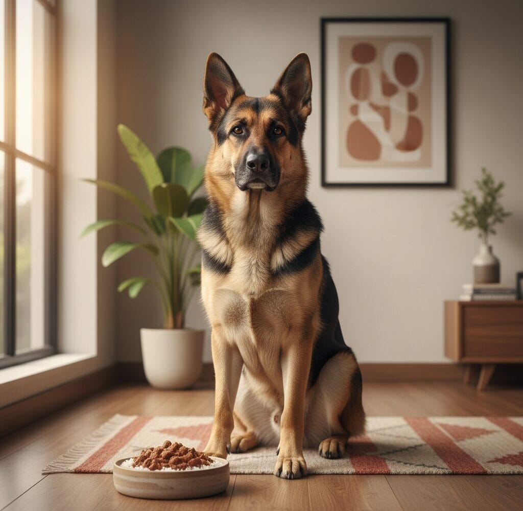 german shepherd diet plan india