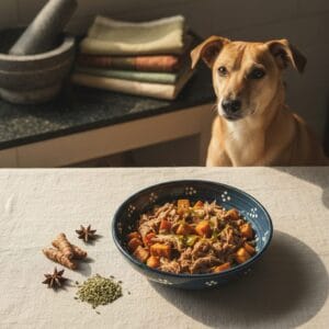Home-cooked dog meal — balanced homemade cat food India
