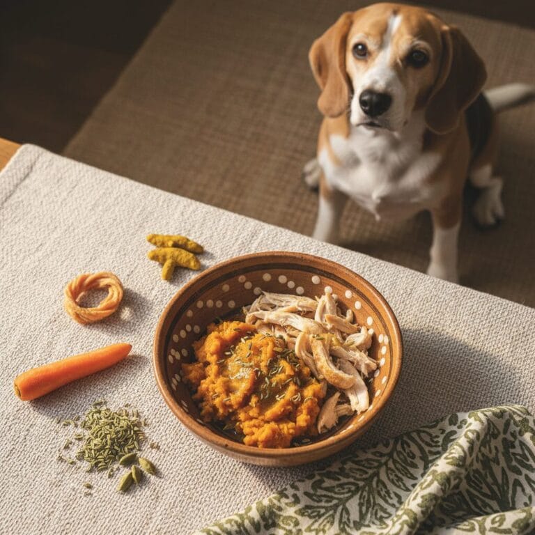 Home-cooked dog meal — beagle diet India