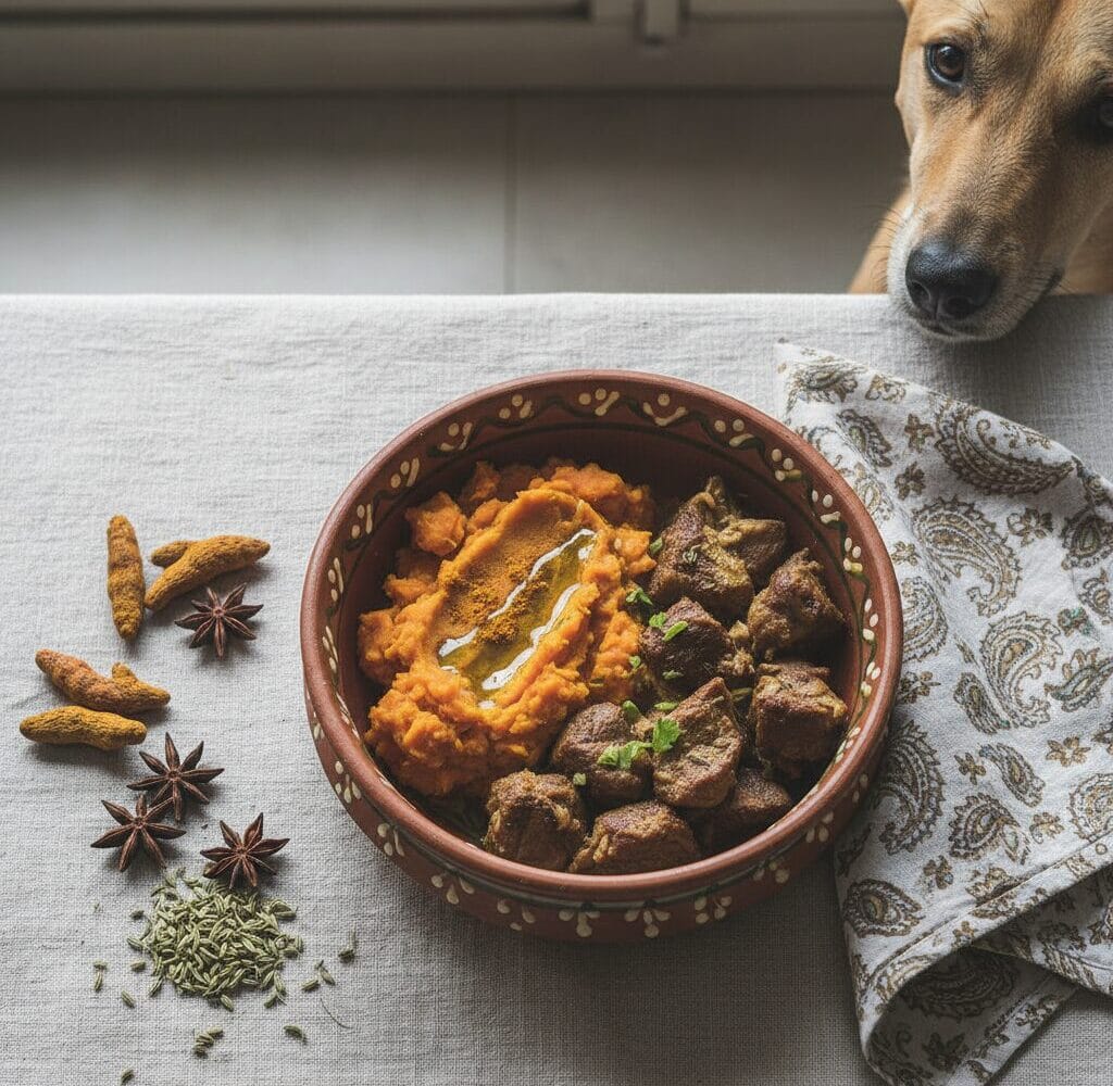 Home-cooked dog meal — benefits of raw dog food India