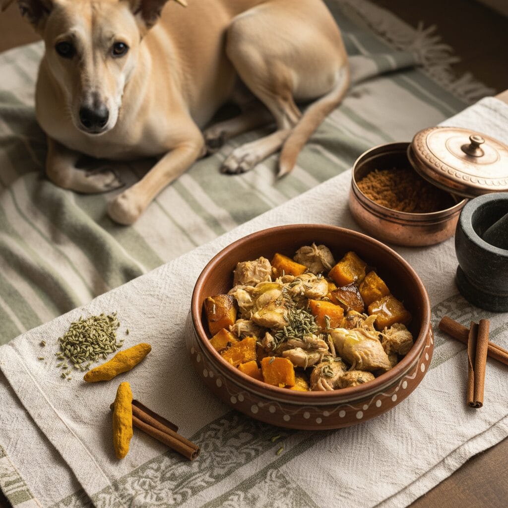 Home-cooked dog meal — chippiparai indian homemade diet plan by nutritionist