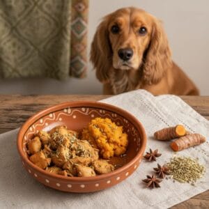 Home-cooked dog meal — cocker spaniel diet India