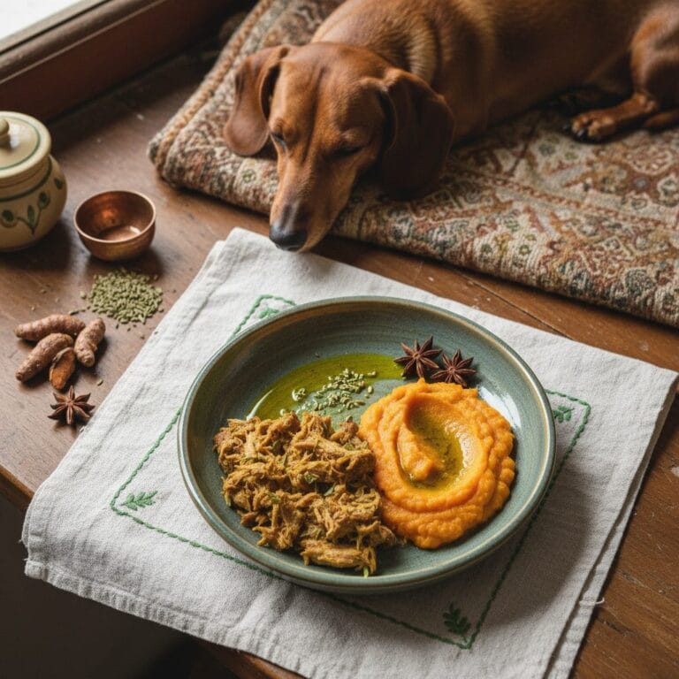 Home-cooked dog meal — dachshund diet India