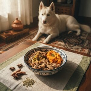 Home-cooked dog meal — husky diet India
