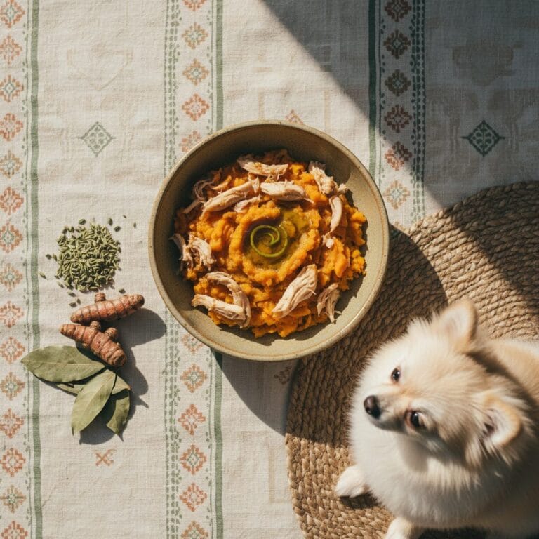 Home-cooked dog meal — pomeranian diet India