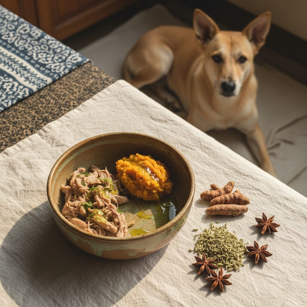 Raw vs Gently Cooked Cat Food for Indian Climate: What's Best for Your Feline? 1 Home-cooked dog meal — raw vs gently cooked cat food for indian climate