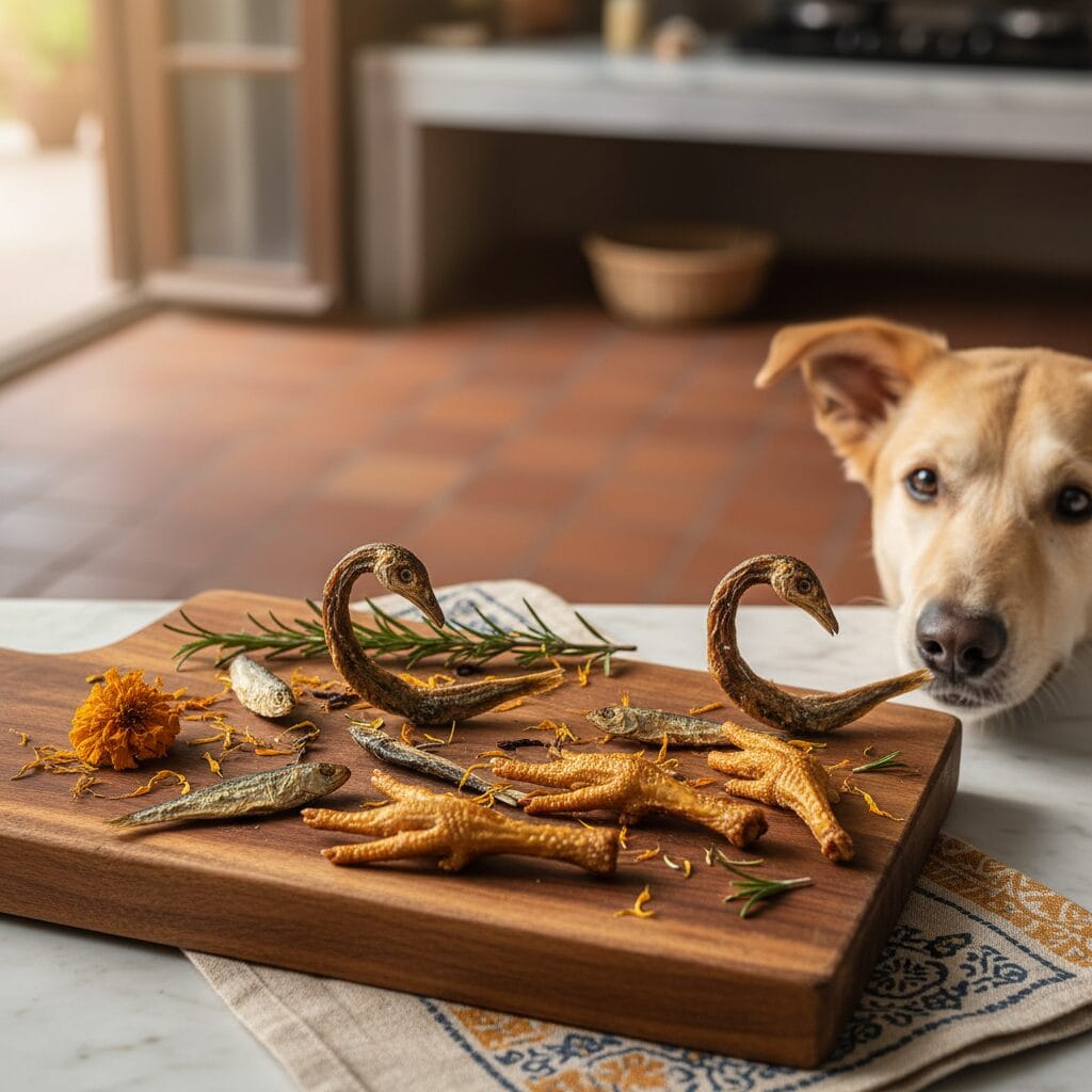 Natural dehydrated dog treats — whole prey feeding India