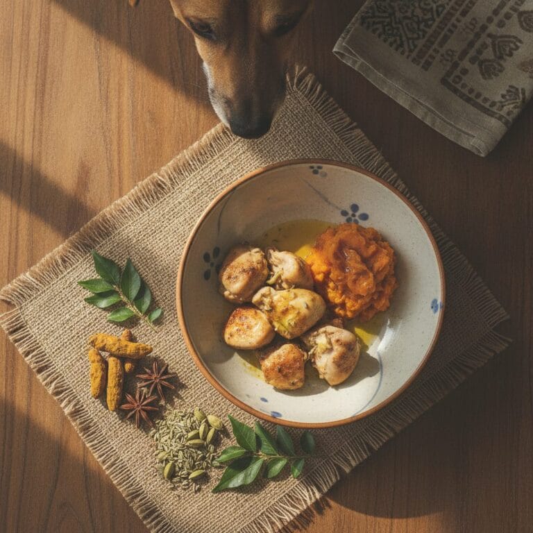 Home-cooked dog meal — best food for lactating dog India