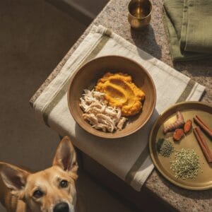 Home-cooked dog meal — cooling foods dogs indian summer