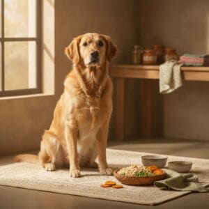 Healthy dog — morning bile in Indian dogs