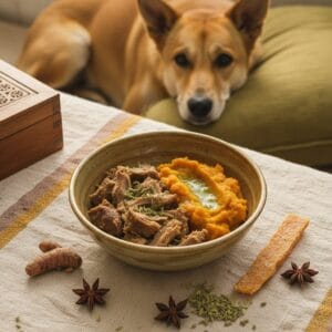 Home-cooked dog meal — novel proteins Indian dogs allergies