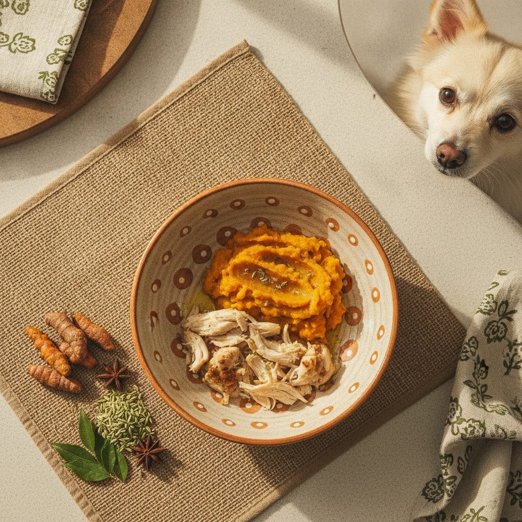 Home-cooked dog meal — Pomeranian diet plan India