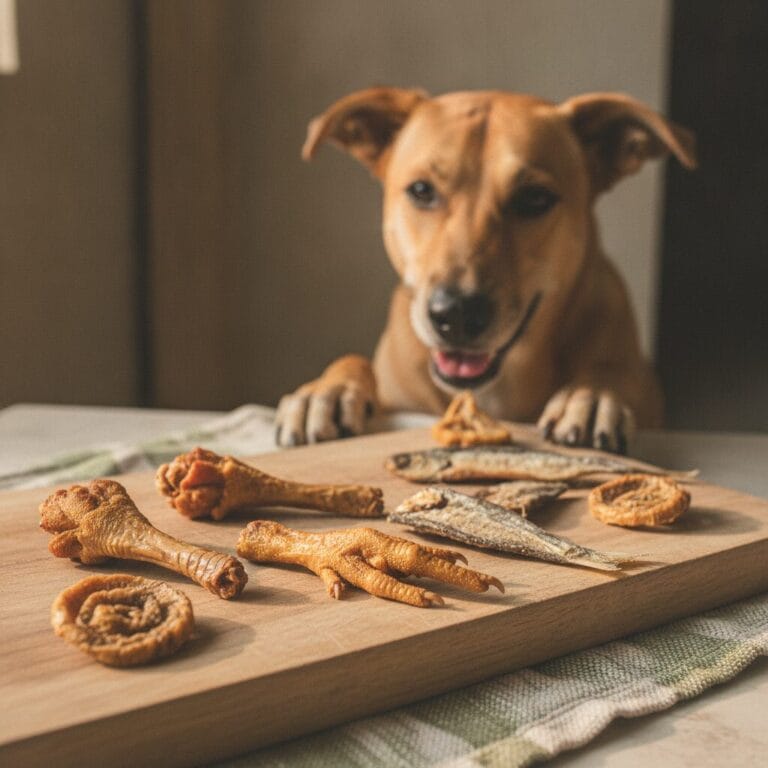 Natural dehydrated dog treats — training apartment living in india