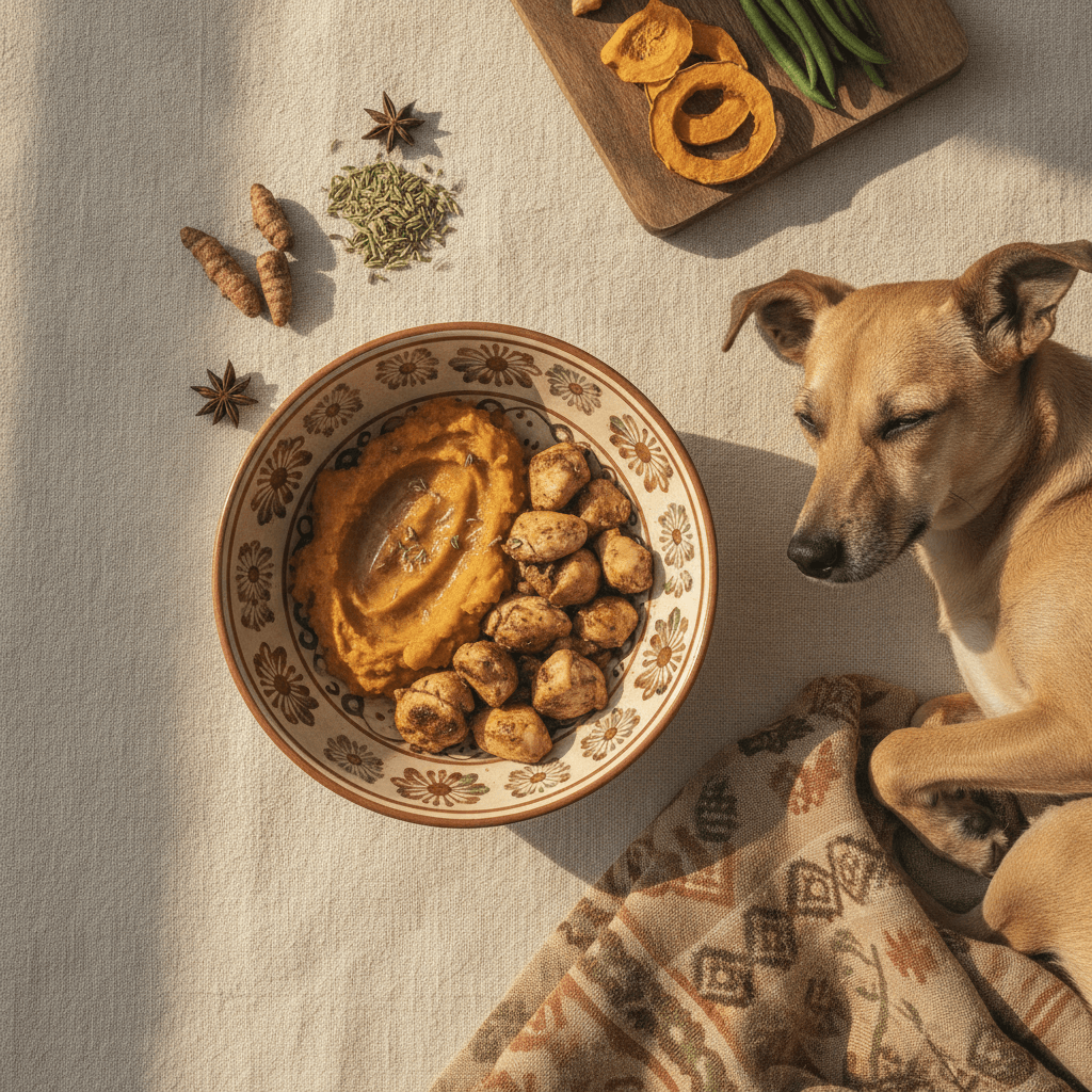 Home-cooked dog meal — indian dogs gas thyroid caution