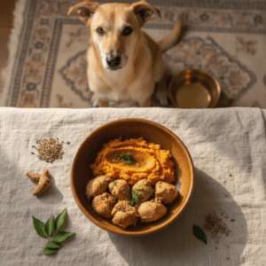 Home-cooked dog meal — Store-Bought vs. Toxic Wild Fungi